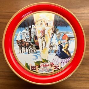 VINTAGE Collin Street Bakery 1996 100th Anniversary Round Metal Tin With Lid